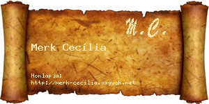 Merk Cecília névjegykártya